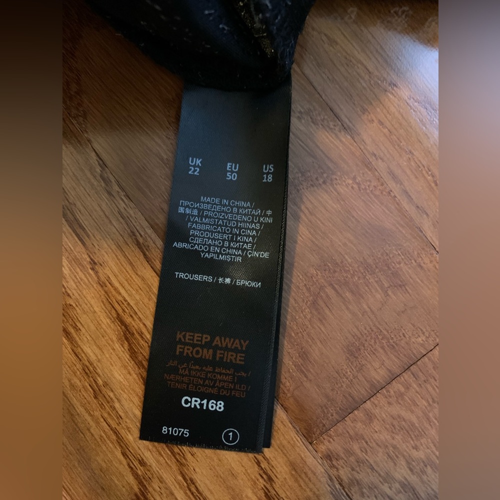 Capsule Faux Black Velvet and Silver Sequin Pants. Sz 18.   EUC!! - Picture 9 of 10